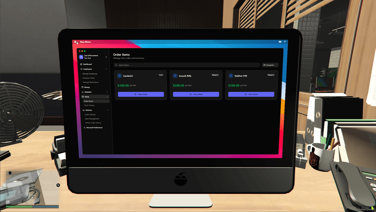 Item Ordering System